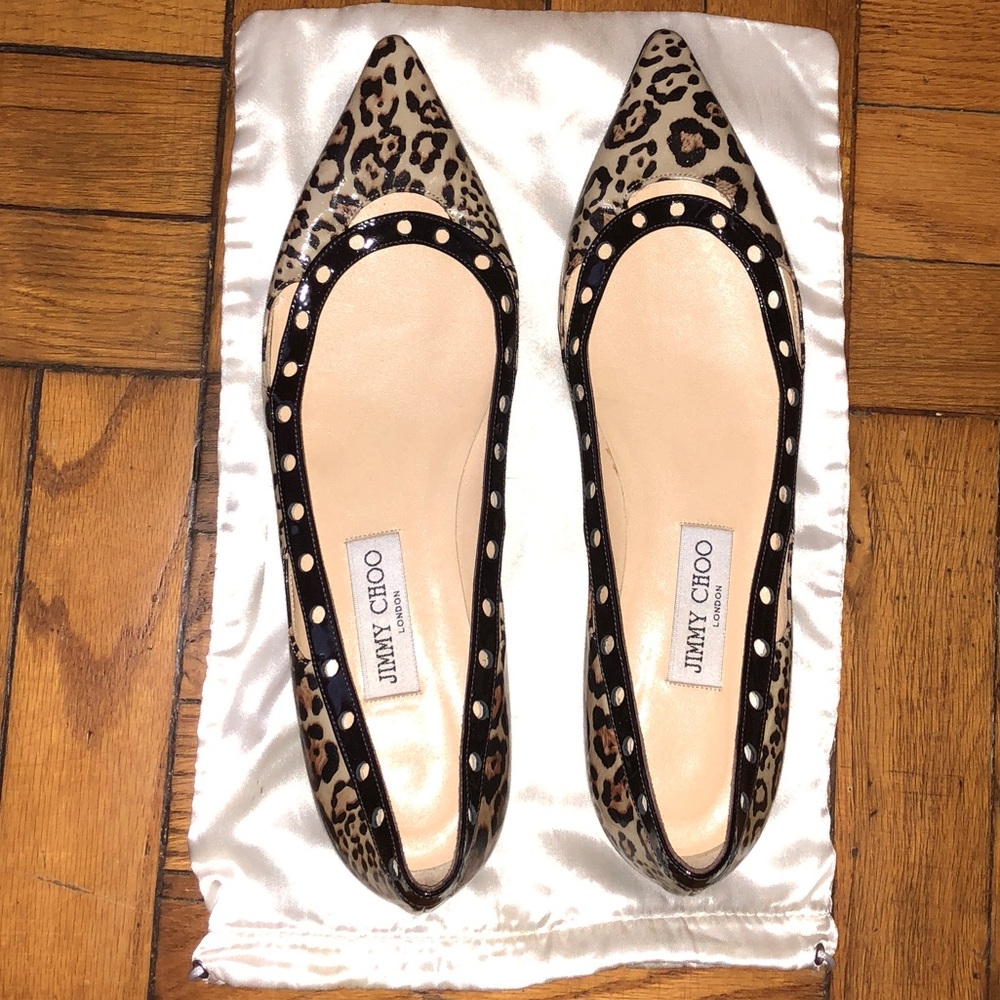 Jimmy Choo Leopard Pointy Flat